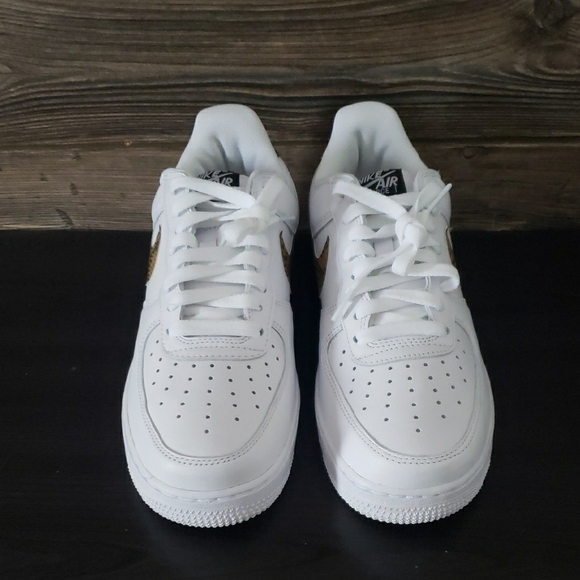 New Nike Air Force 1 White Sneakers Unisex Snake Print AF1 Casual Streetwear - Picture 3 of 9